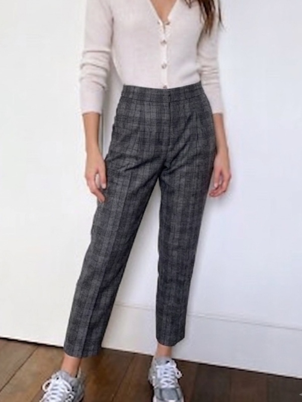 Aritzia Babaton Sz 6 Conan Wool Cashmere Plaid Academia Preppy Pants